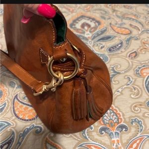 Brown, leather, Dooney, and Bourke
